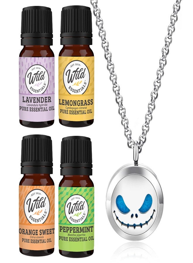 mEssentials Jack Skullington Stainless Steel Aromatherpay Diffuser (Necklace w/ 4 Oils) - Image 1